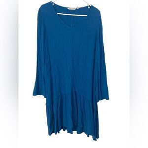 Soft Surroundings Teal Blue Long Sleeve Shirt